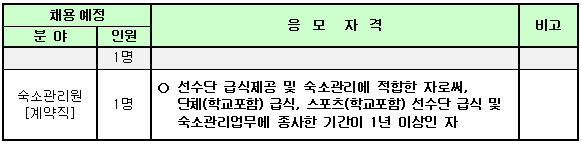 채용예정 인원 및 응모자격