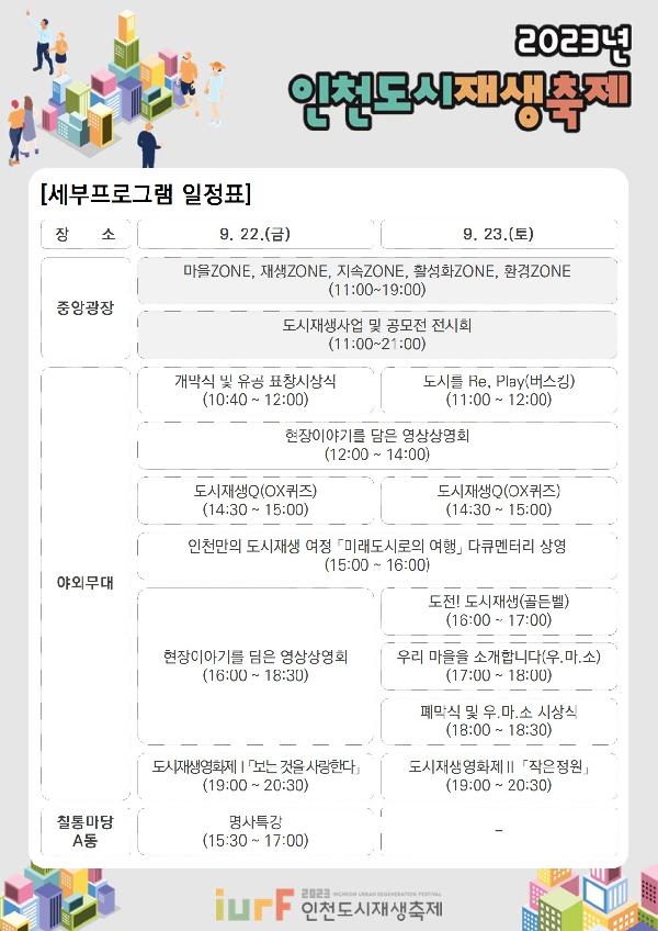 2023_인천도시재생축제_타임테이블.jpg 이미지