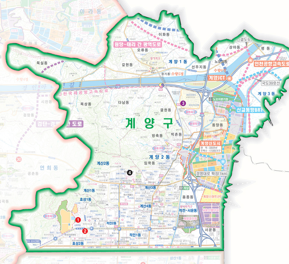 계양구 매입형 임대주택 지도. 자세한 사항은 아래 표를 참고해주세요.